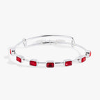 July Birthstone Emerald Cut Bangle - Willow & Luna