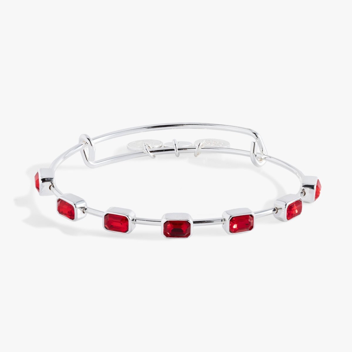 July Birthstone Emerald Cut Bangle - Willow & Luna
