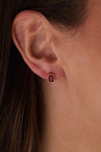 July Emerald - Cut Birthstone Stud Earrings - Willow & Luna