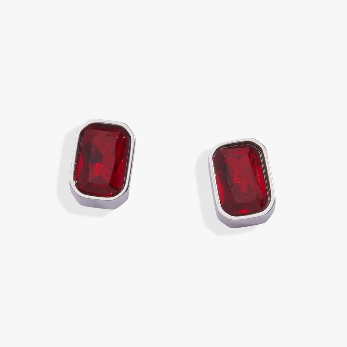 July Emerald - Cut Birthstone Stud Earrings - Willow & Luna