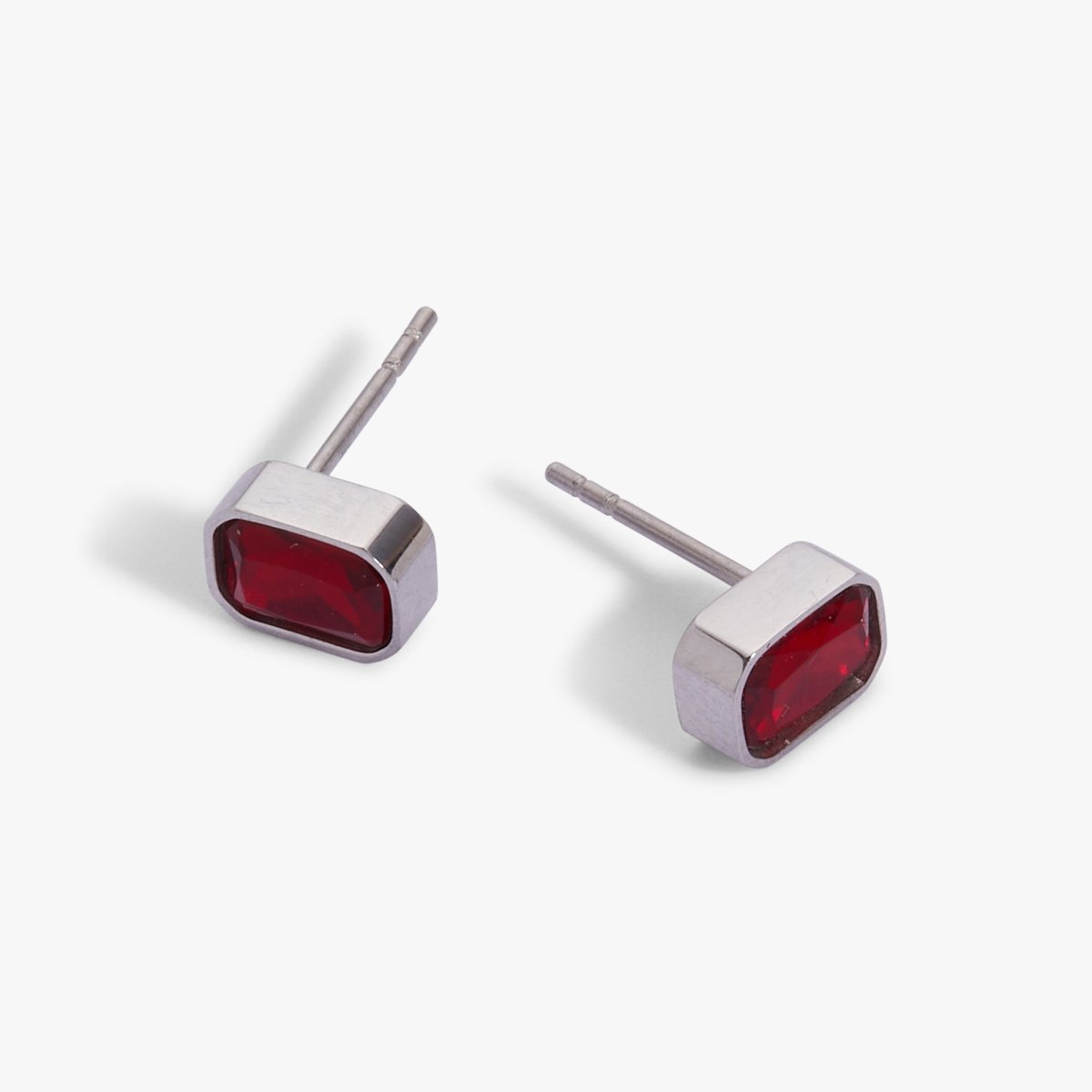July Emerald - Cut Birthstone Stud Earrings - Willow & Luna