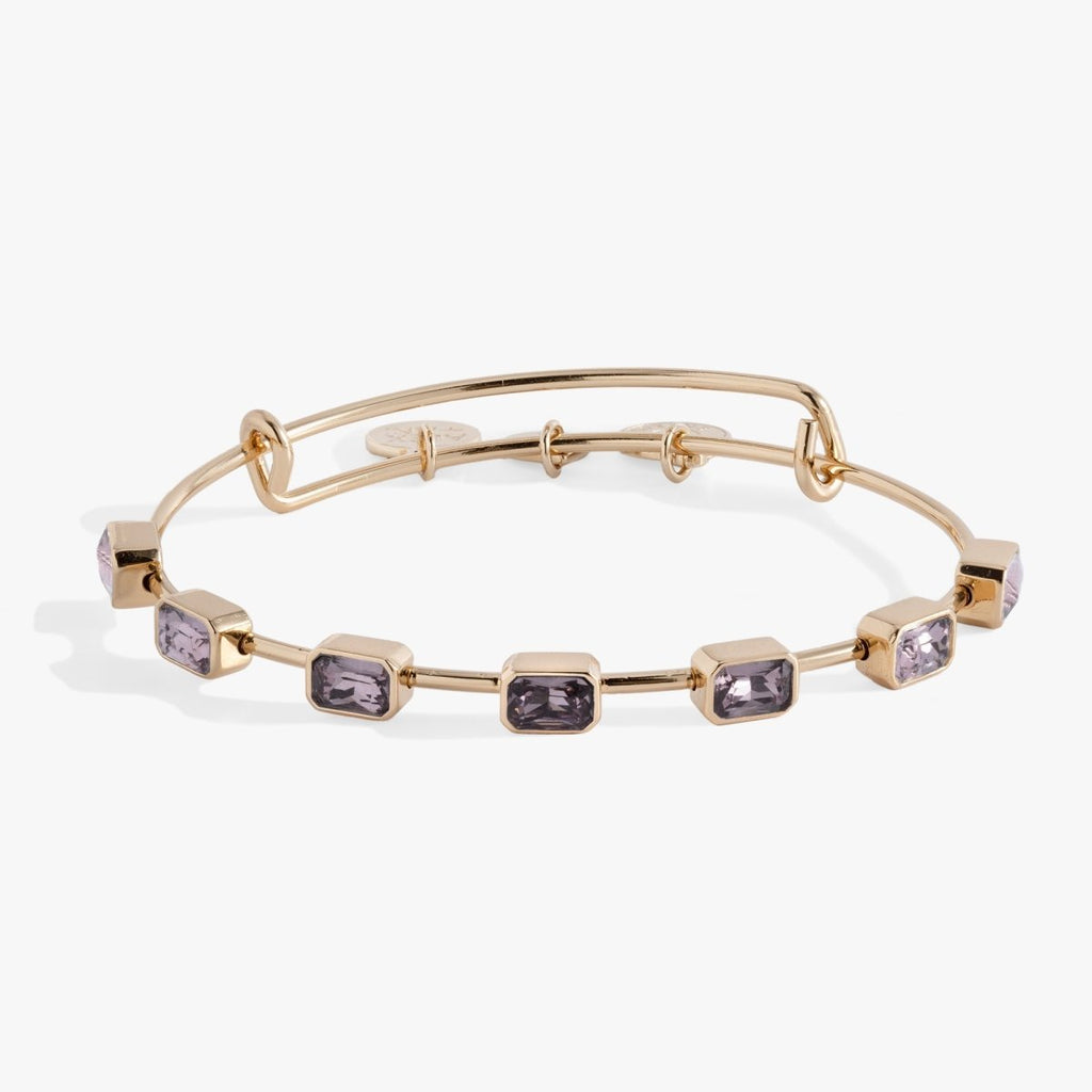 June Birthstone Emerald Cut Bangle - Willow & Luna