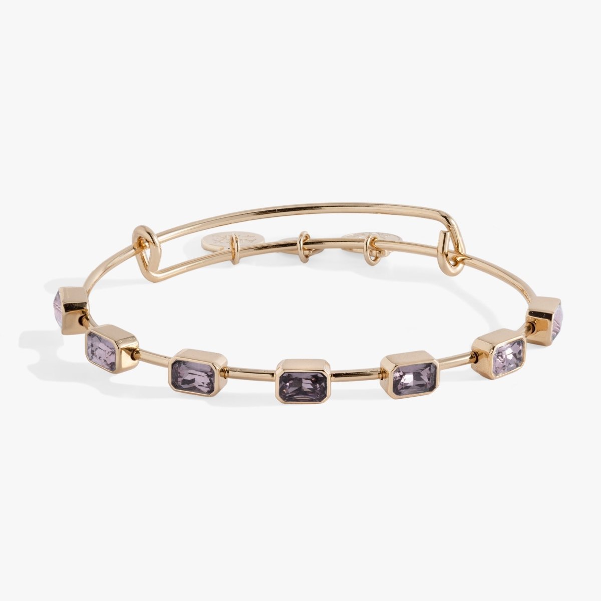 June Birthstone Emerald Cut Bangle - Willow & Luna