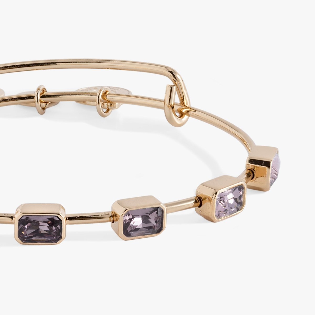June Birthstone Emerald Cut Bangle - Willow & Luna