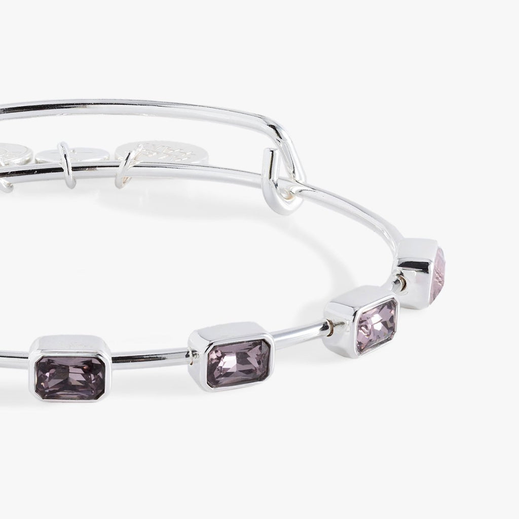 June Birthstone Emerald Cut Bangle - Willow & Luna