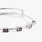 June Birthstone Emerald Cut Bangle - Willow & Luna