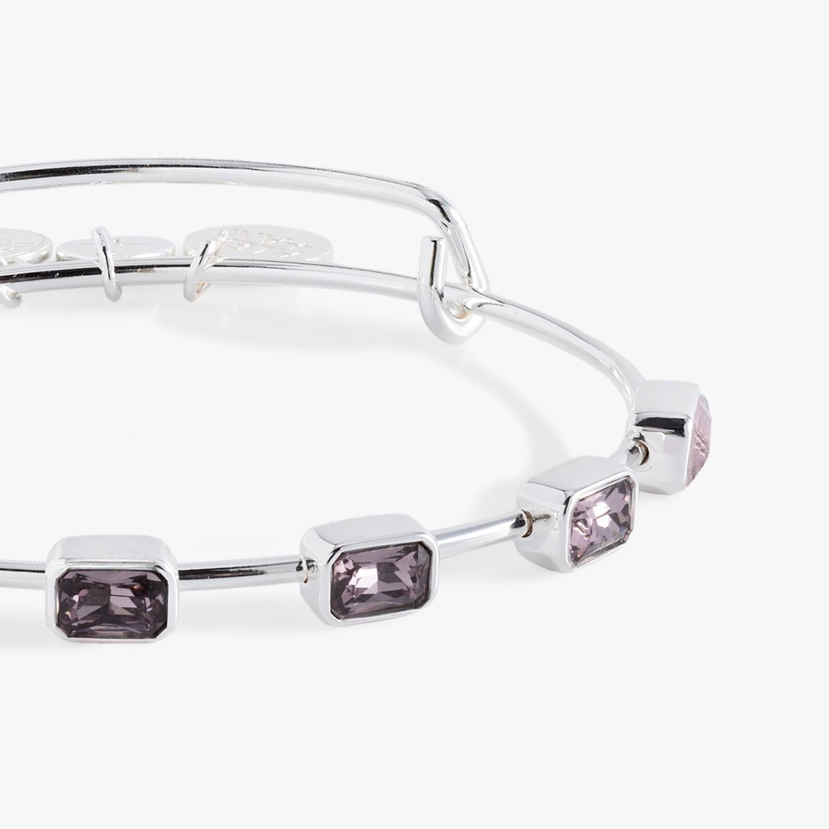 June Birthstone Emerald Cut Bangle - Willow & Luna
