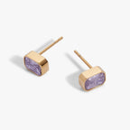 June Emerald - Cut Birthstone Stud Earrings - Willow & Luna