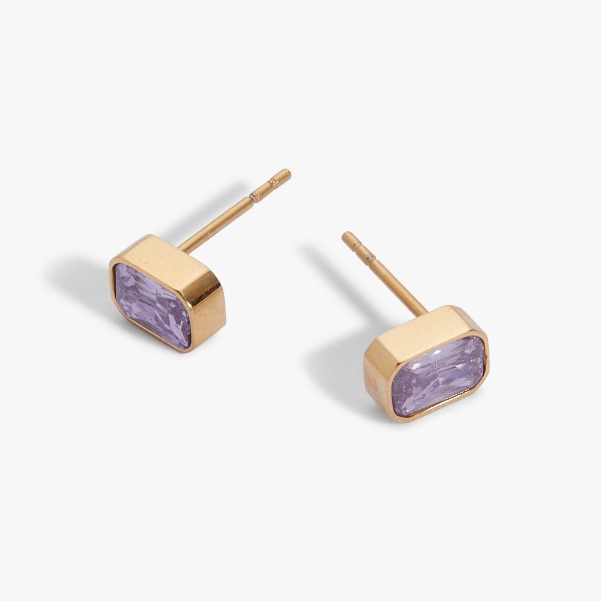 June Emerald - Cut Birthstone Stud Earrings - Willow & Luna