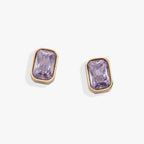 June Emerald - Cut Birthstone Stud Earrings - Willow & Luna