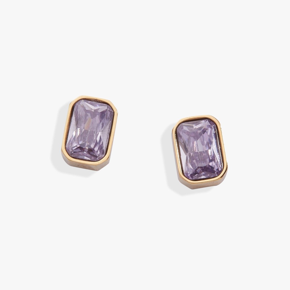 June Emerald - Cut Birthstone Stud Earrings - Willow & Luna