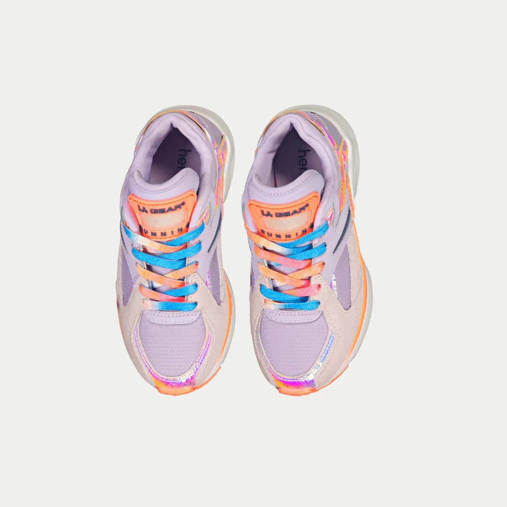 LA Gear Kids Catapult Light - Up Lowtop | Purple x Orange - Willow & Luna