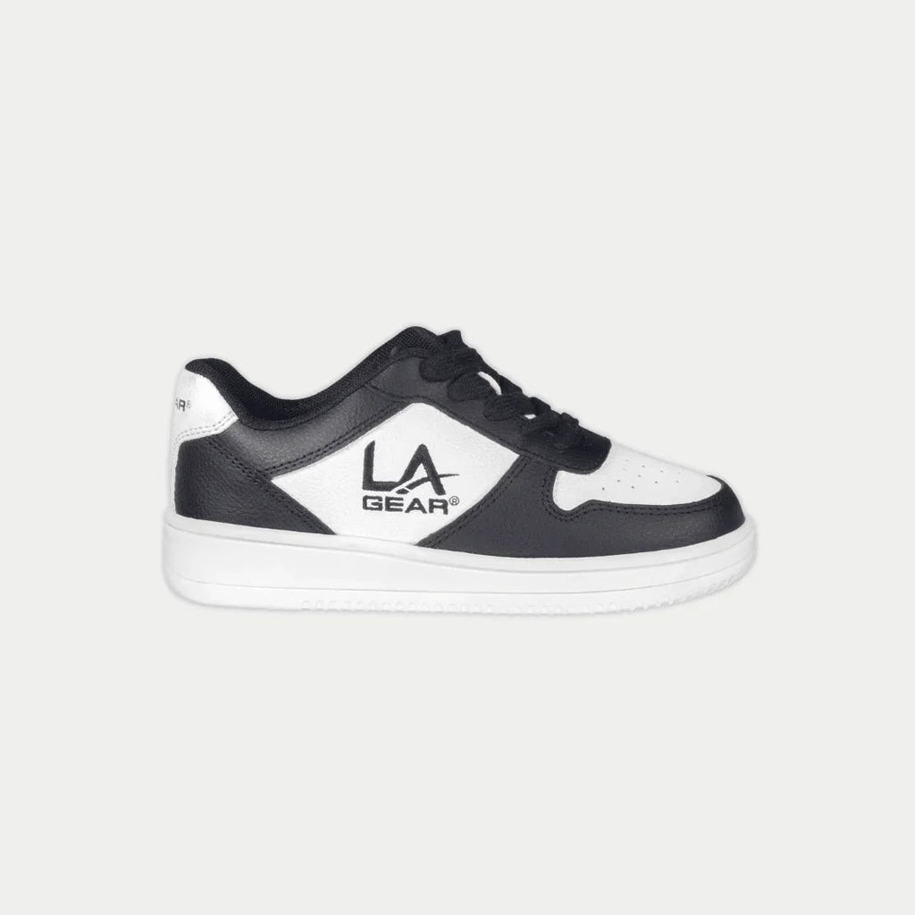 LA Gear Kids Edge Lowtop | Black x White Logo - Willow & Luna