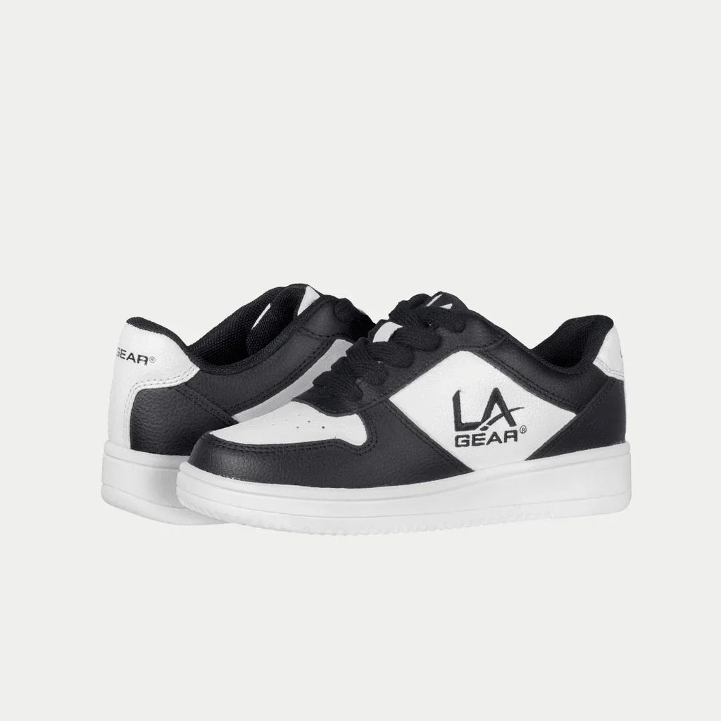LA Gear Kids Edge Lowtop | Black x White Logo - Willow & Luna