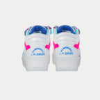 LA Gear Kids Flame Hightop | White x Pink x Blue - Willow & Luna