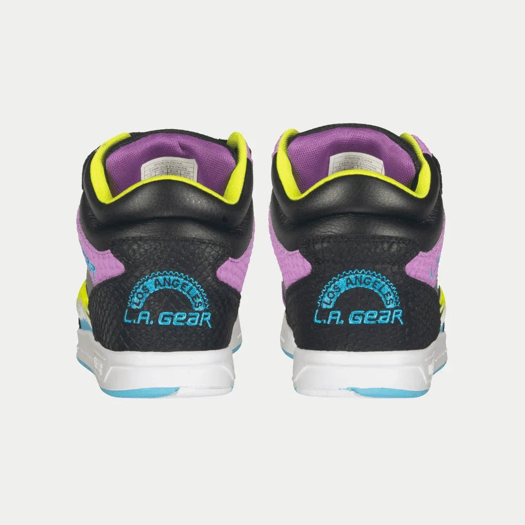 LA Gear Women's Flame Hightop | Black x Purple x Turquoise - Willow & Luna