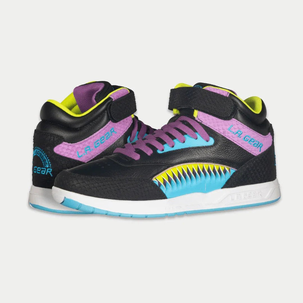 LA Gear Women's Flame Hightop | Black x Purple x Turquoise - Willow & Luna