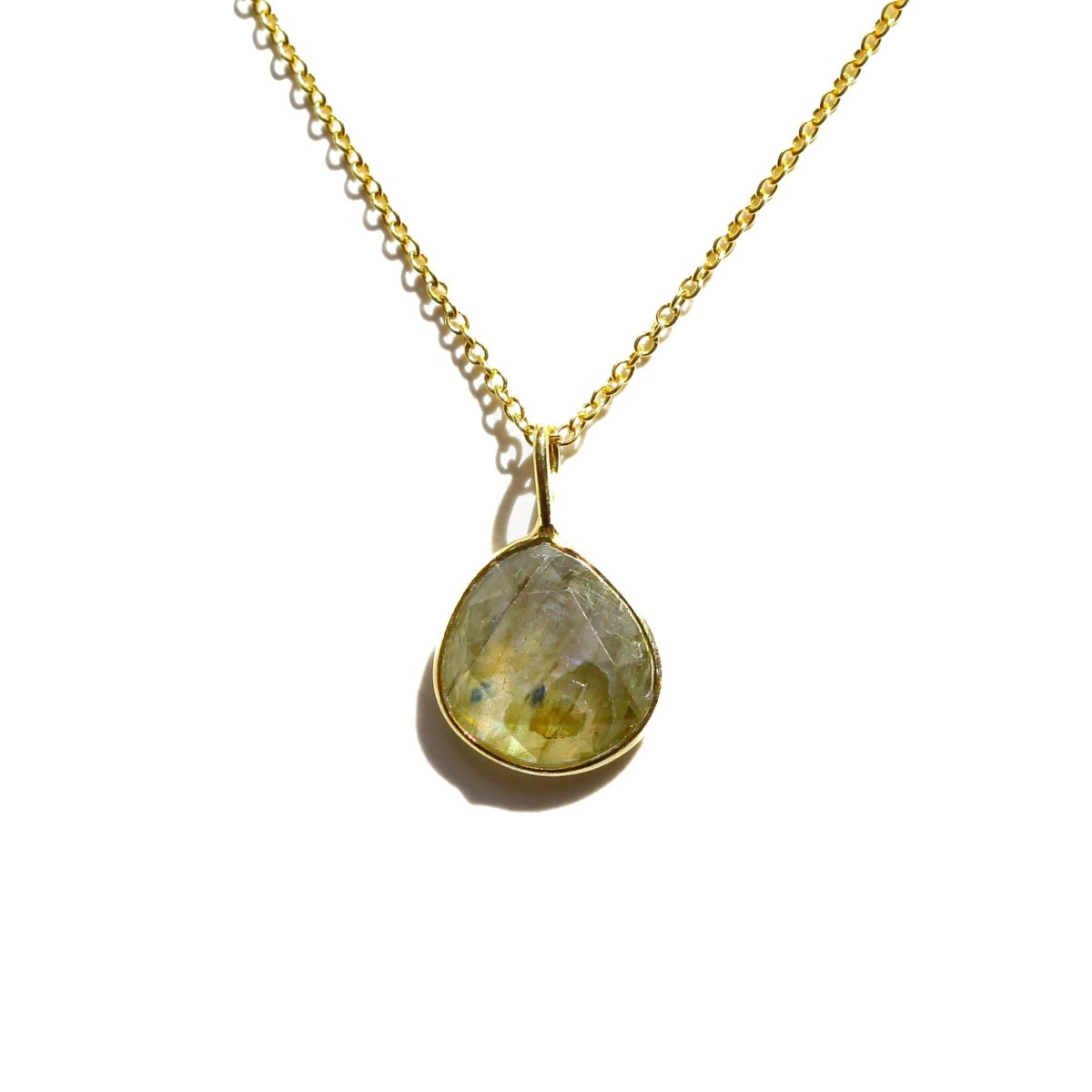 Labradorite Rose Cut Necklace - Willow & Luna