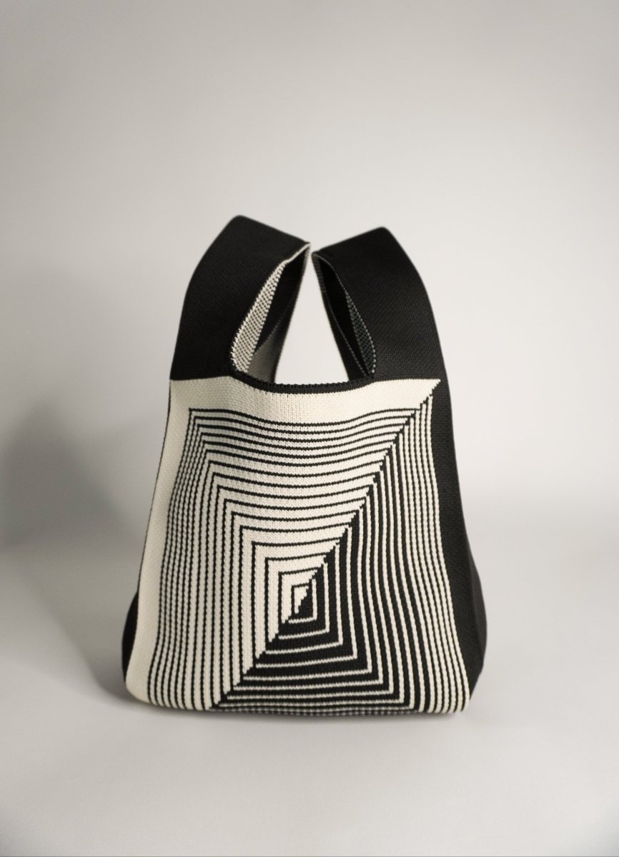 Labyrinth Black Handbag - Willow & Luna