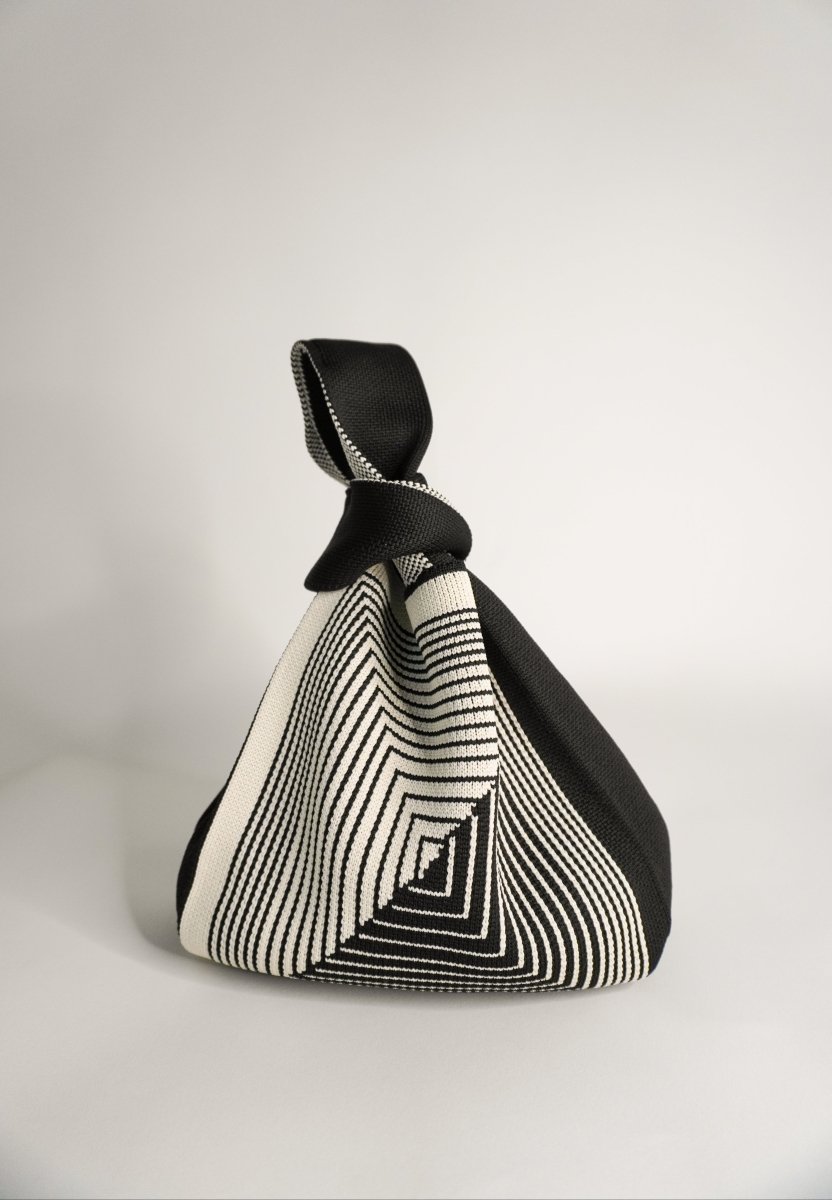 Labyrinth Black Handbag - Willow & Luna