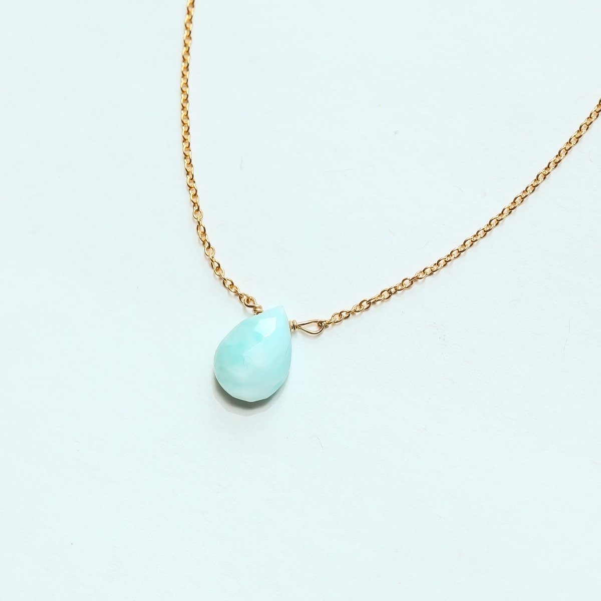 Larimar Little Gemstone Necklace - Willow & Luna