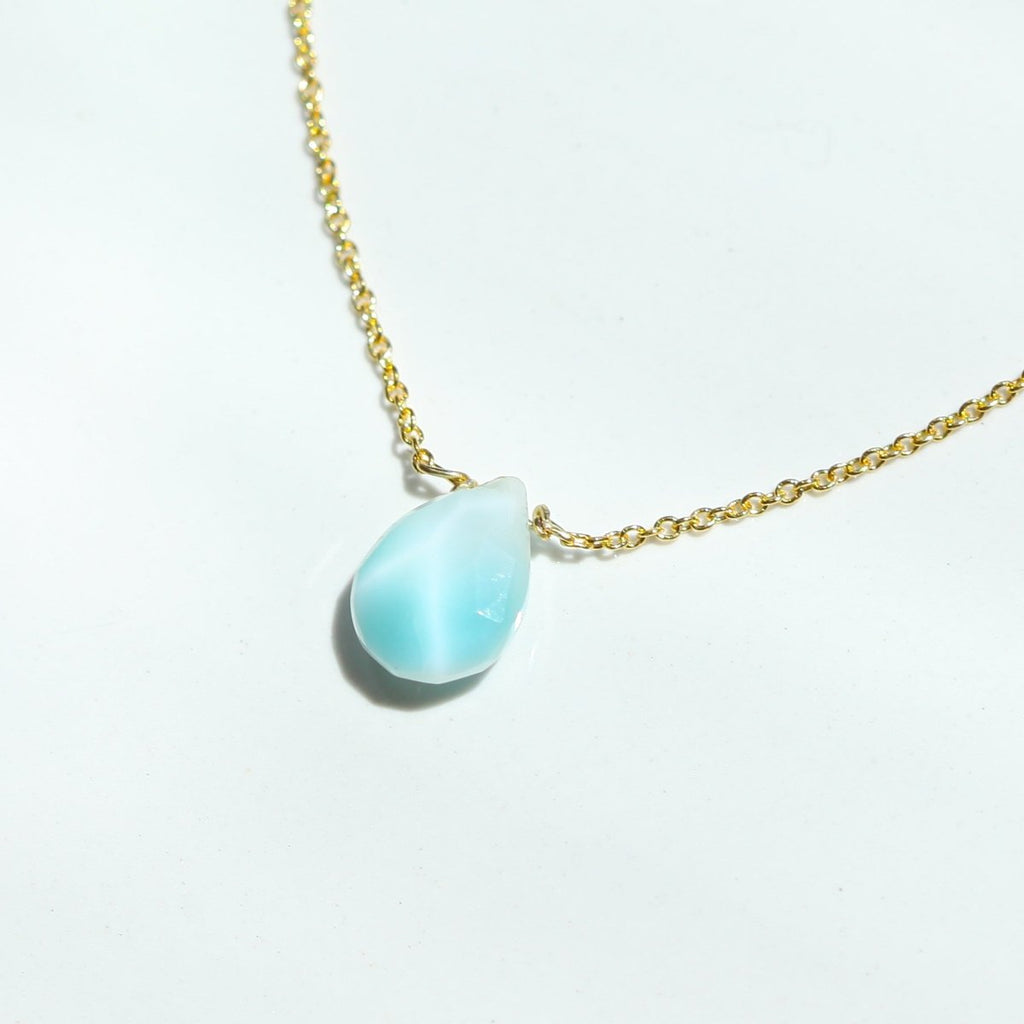Larimar Little Gemstone Necklace - Willow & Luna