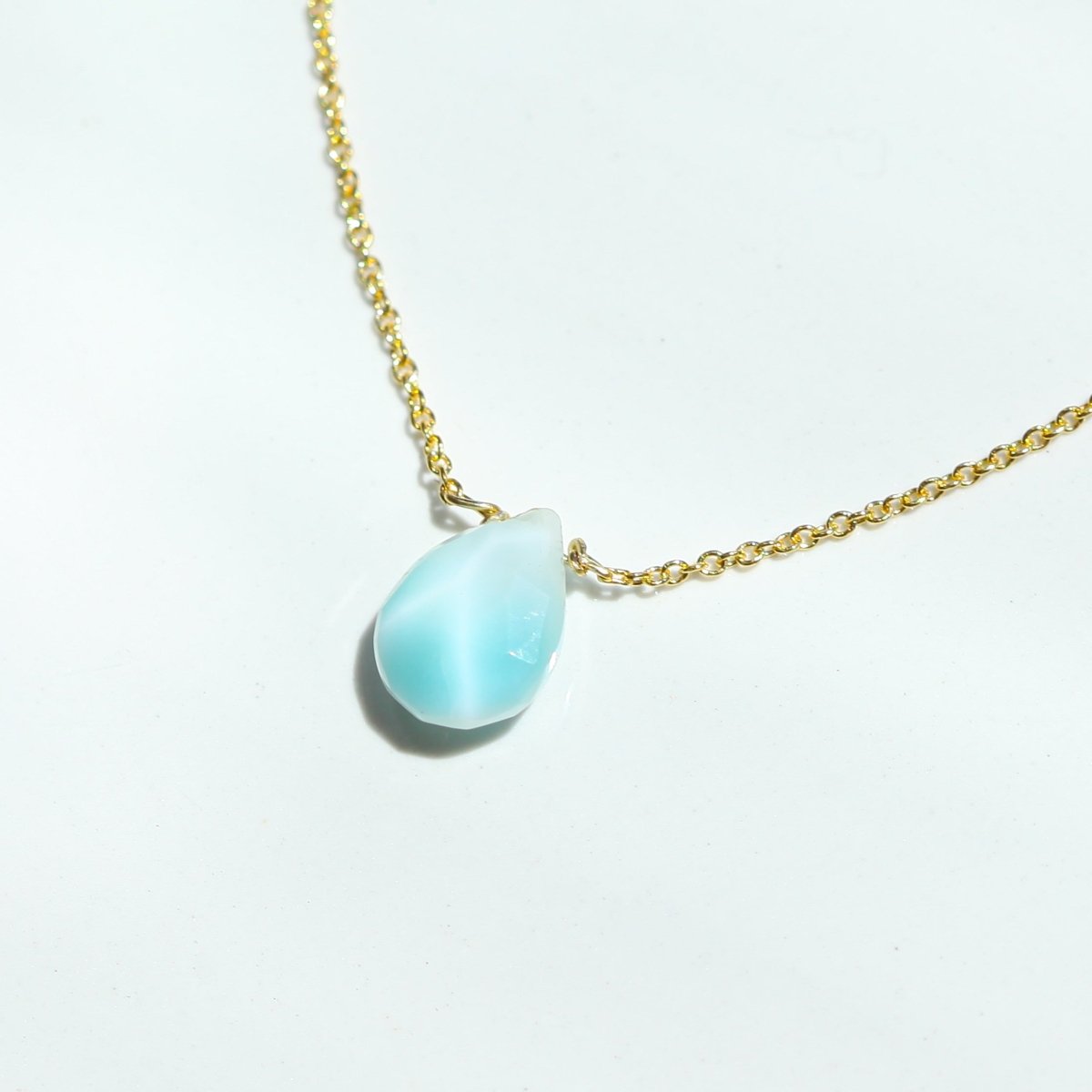 Larimar Little Gemstone Necklace - Willow & Luna