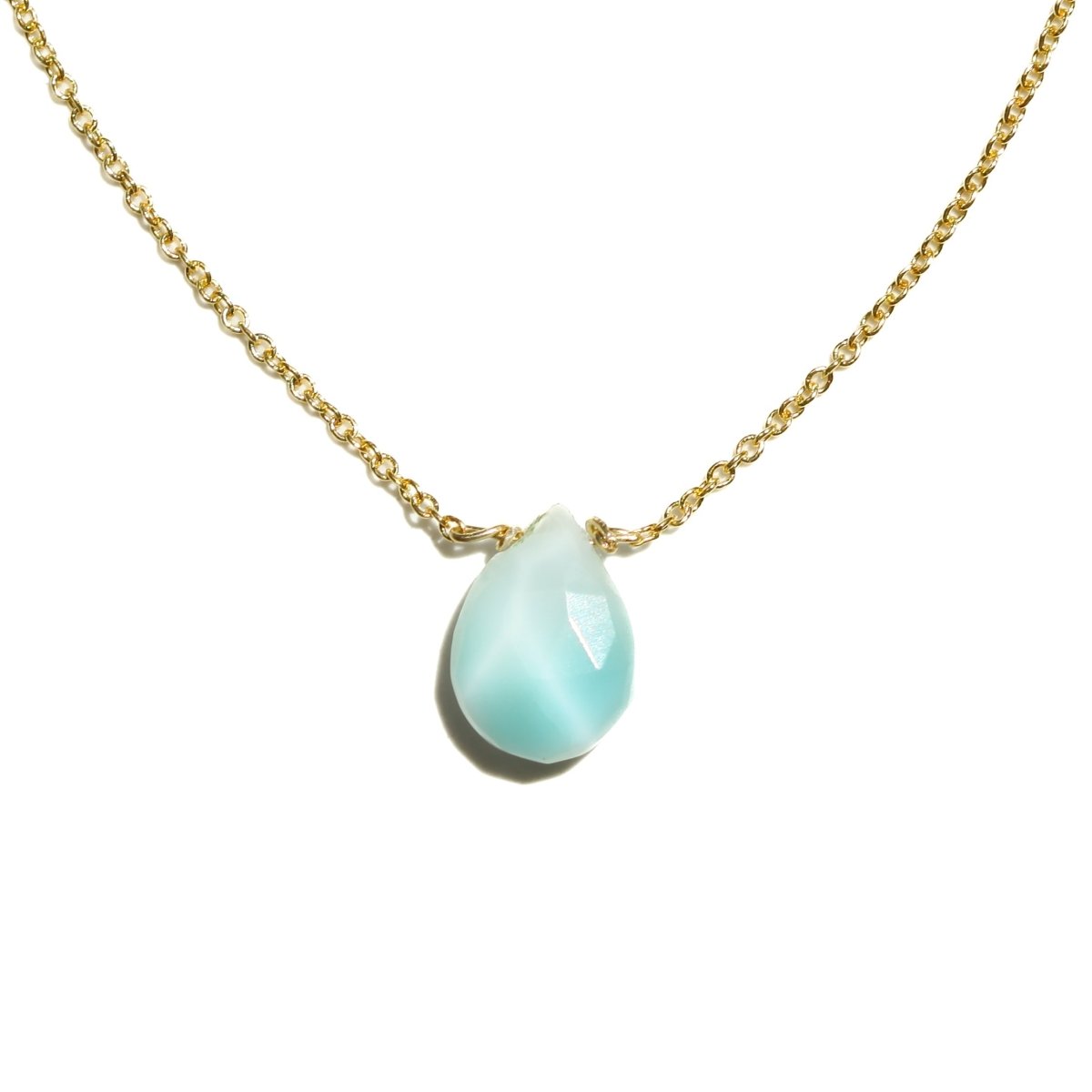 Larimar Little Gemstone Necklace - Willow & Luna