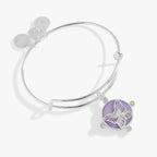 Lavender Butterfly Charm Bangle - Willow & Luna