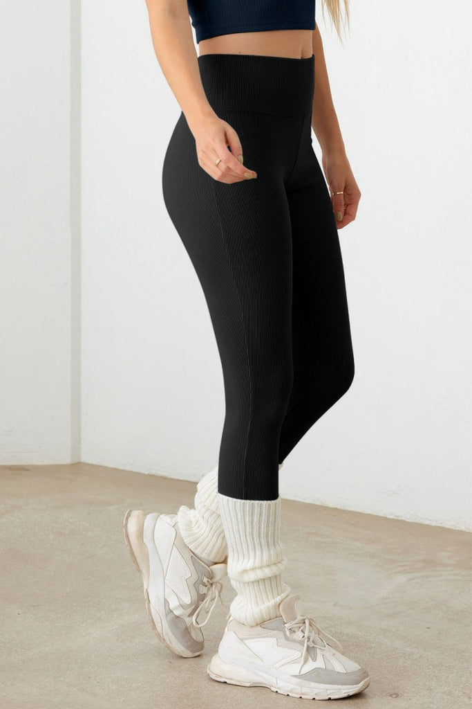 Le Lis Ribbed Crop Cami and High Waist Brushed Leggings Set - Willow & Luna