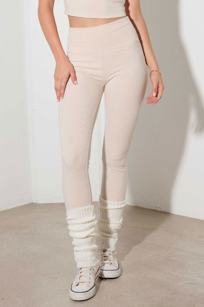 Le Lis Ribbed Crop Cami and High Waist Brushed Leggings Set - Willow & Luna