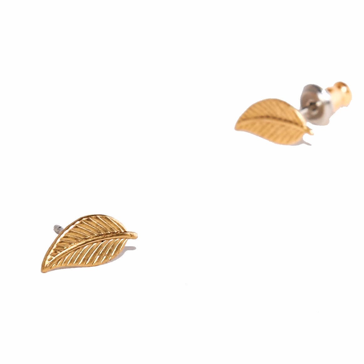 Leaf Stud Earrings - Willow & Luna