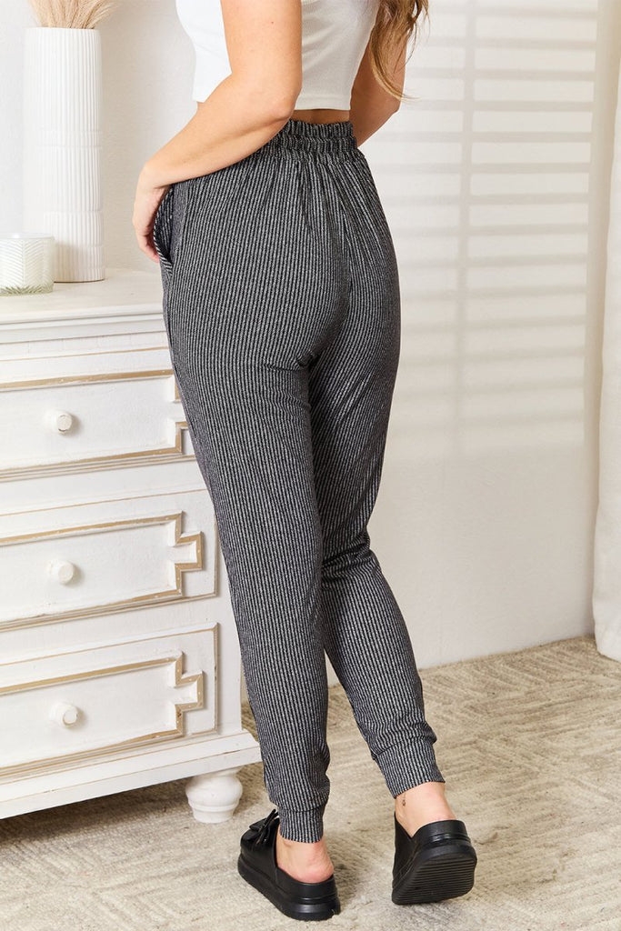 Leggings Depot Full Size Striped Printed Joggers - Willow & Luna