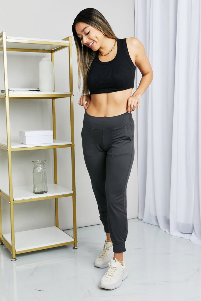 Leggings Depot Full Size Wide Waistband Cropped Joggers - Willow & Luna