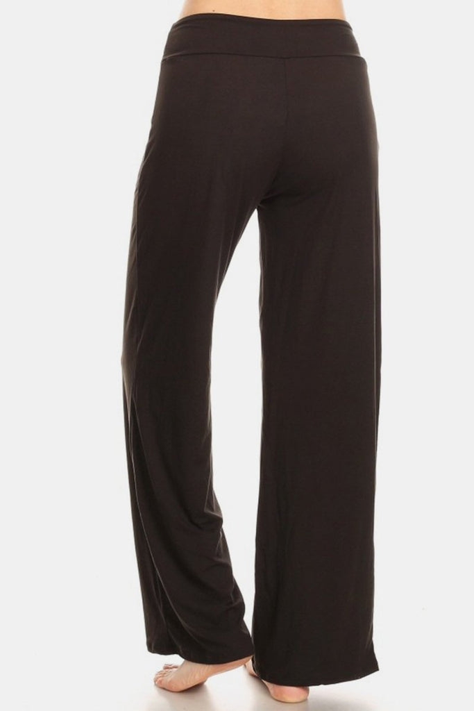 Leggings Depot High Waist Drawstring Wide Leg Pants - Willow & Luna