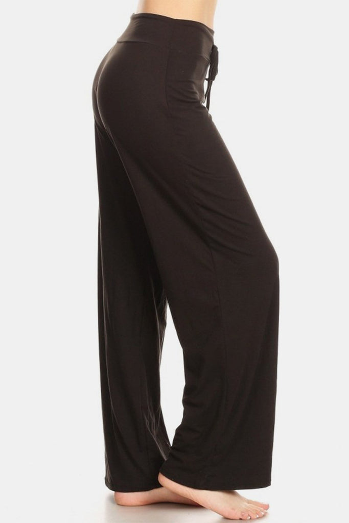 Leggings Depot High Waist Drawstring Wide Leg Pants - Willow & Luna