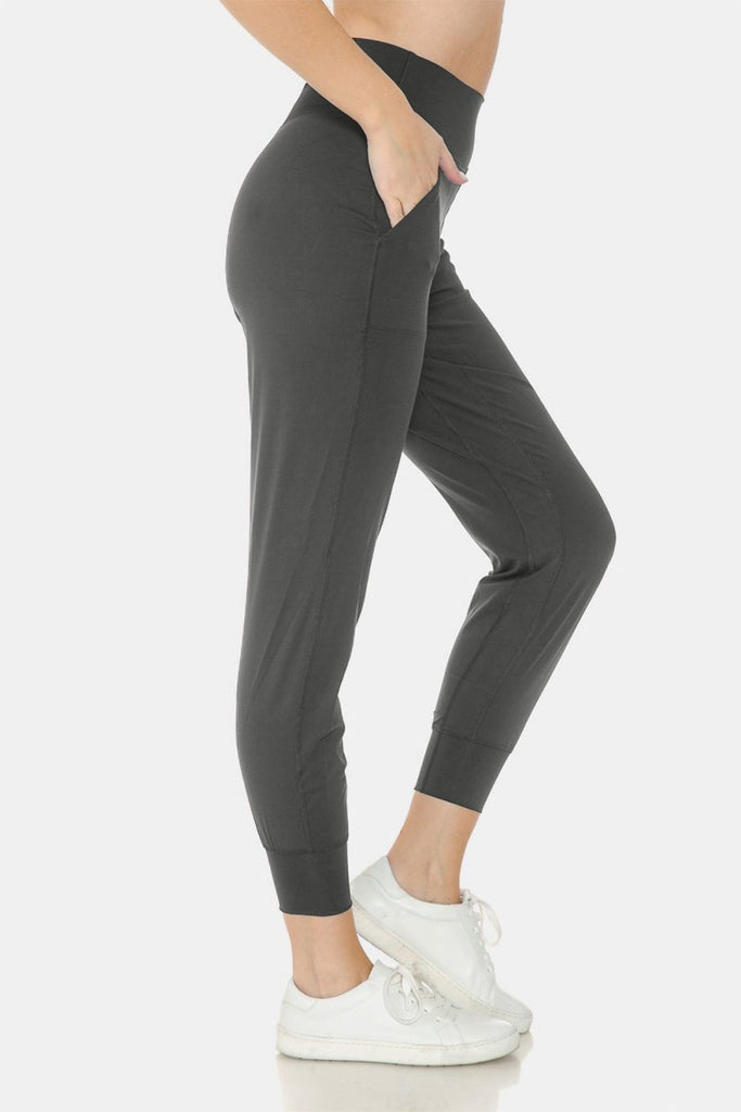 Leggings Depot Wide Waistband Slim Active Joggers - Willow & Luna