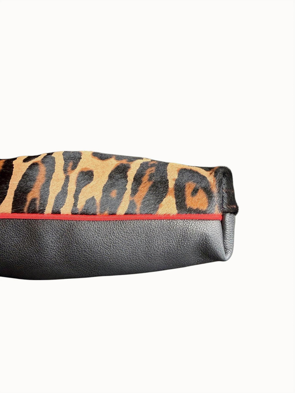 Baby Blair Shoulder Bag, Leopard Print Calf Hair-Black Leather-Available for Pre-Order
