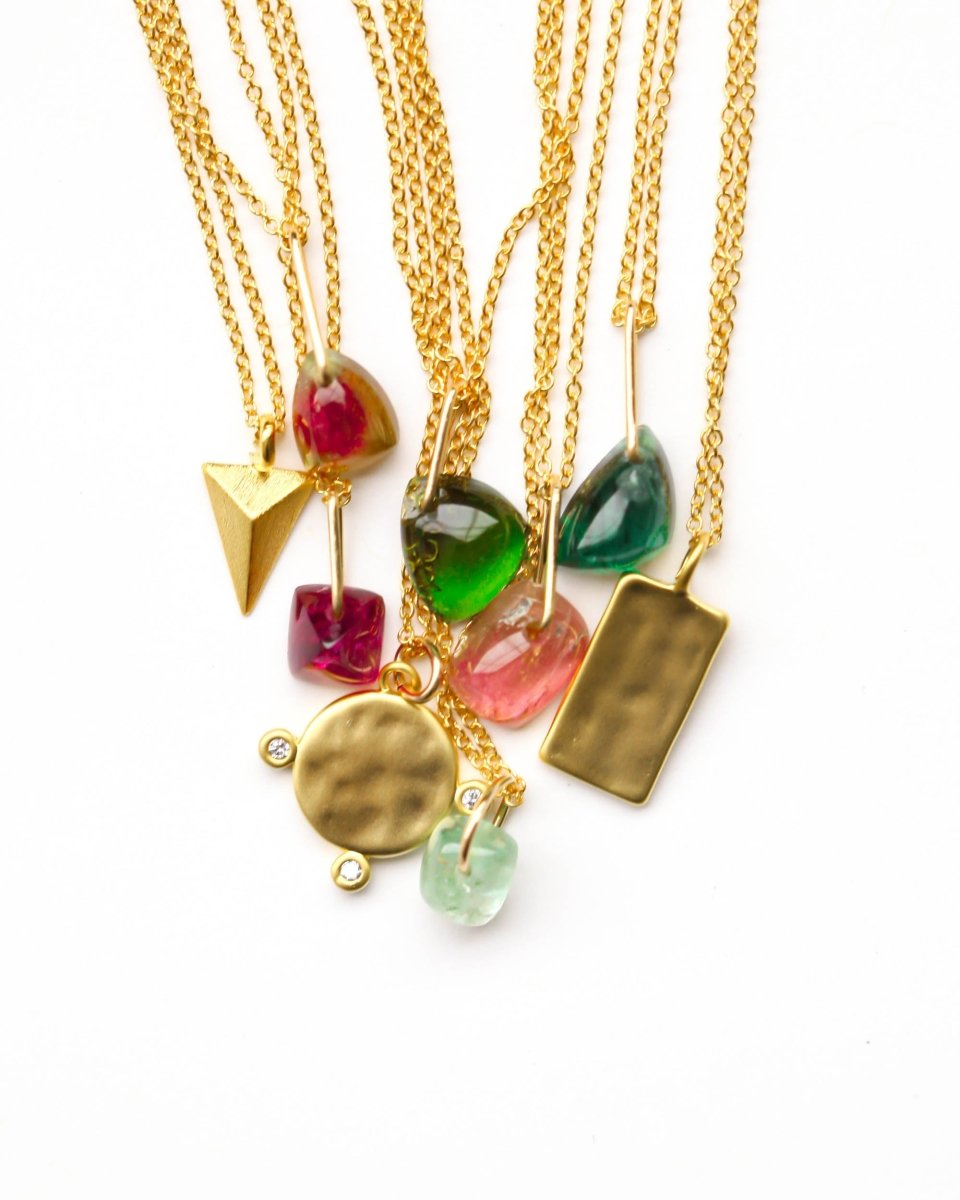 Liquid Gold Diamond Disc Necklace - Willow & Luna