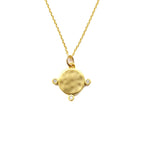 Liquid Gold Diamond Disc Necklace - Willow & Luna