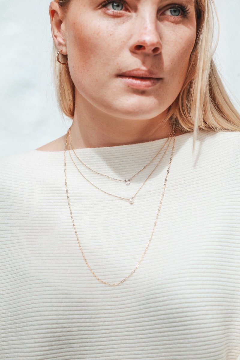 Little Pearl Necklace June Birthstone - Willow & Luna