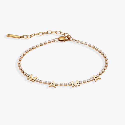 'Mama' Crystal Tennis Bracelet - Willow & Luna