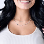 Mama Crystal Tennis Necklace - Willow & Luna