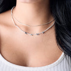 Mama Crystal Tennis Necklace - Willow & Luna