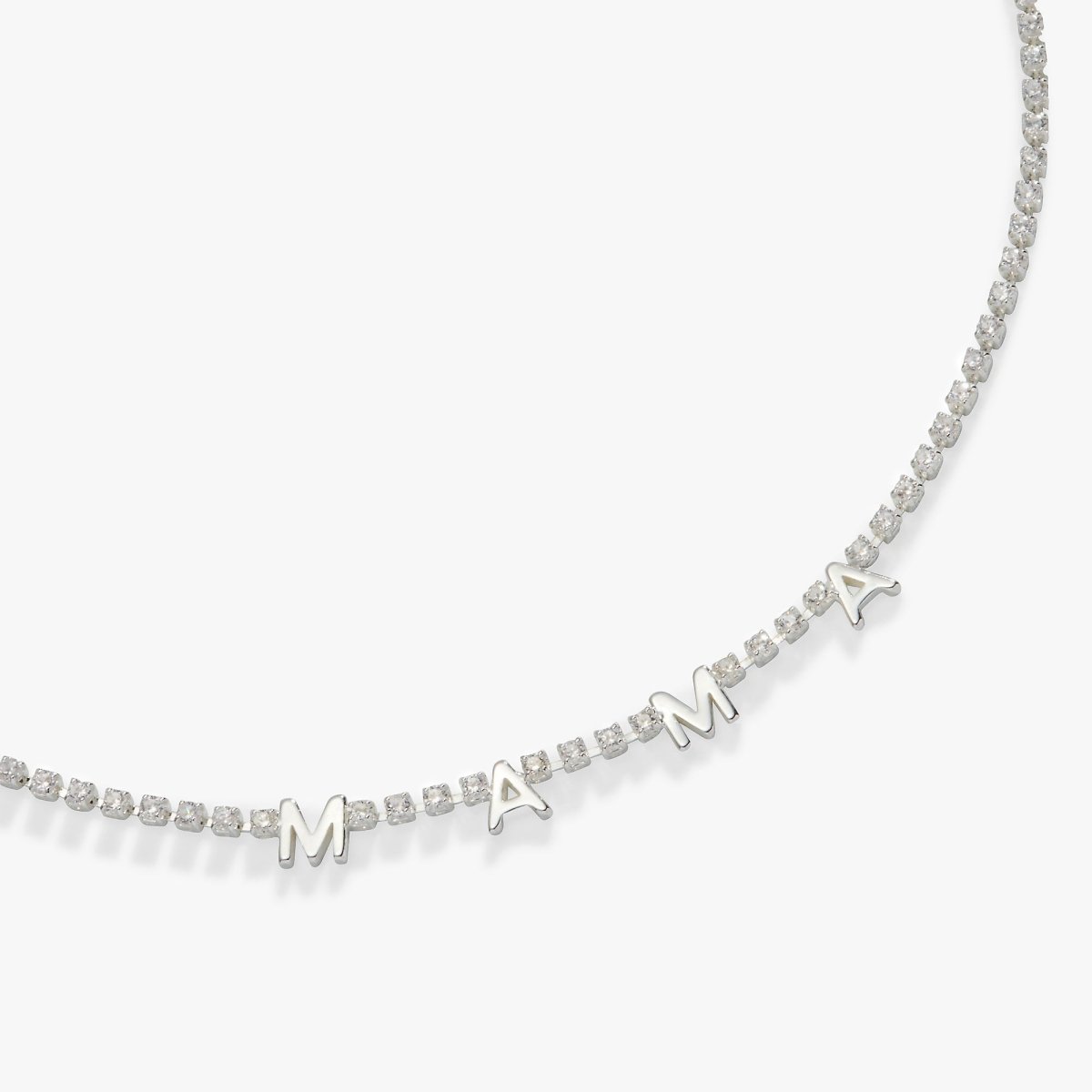Mama Crystal Tennis Necklace - Willow & Luna