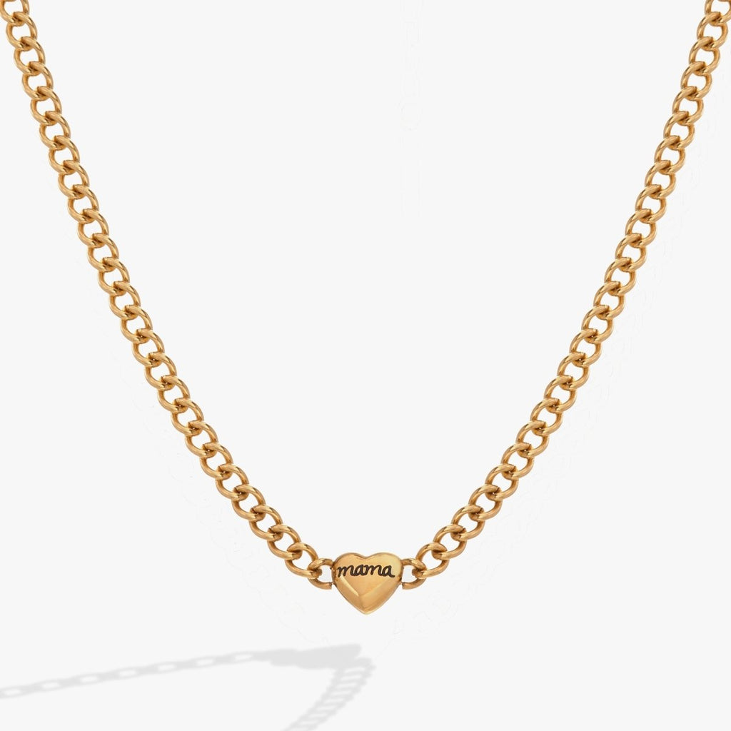 Mama Curb Chain Necklace - Willow & Luna