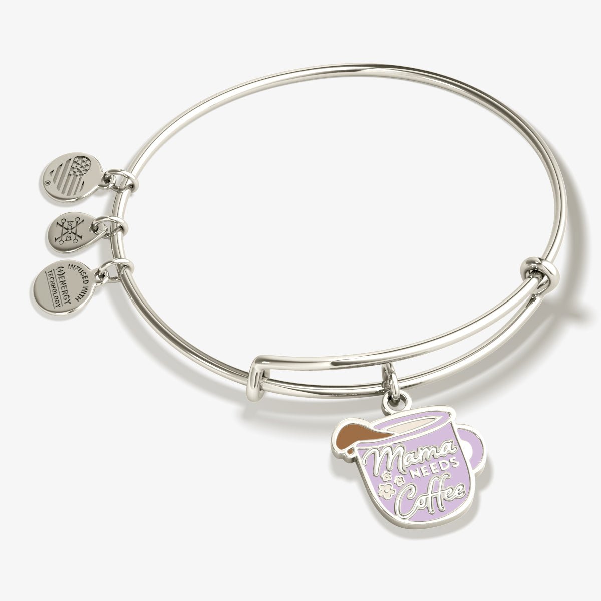 'Mama Needs Coffee' Charm Bangle Bracelet - Willow & Luna
