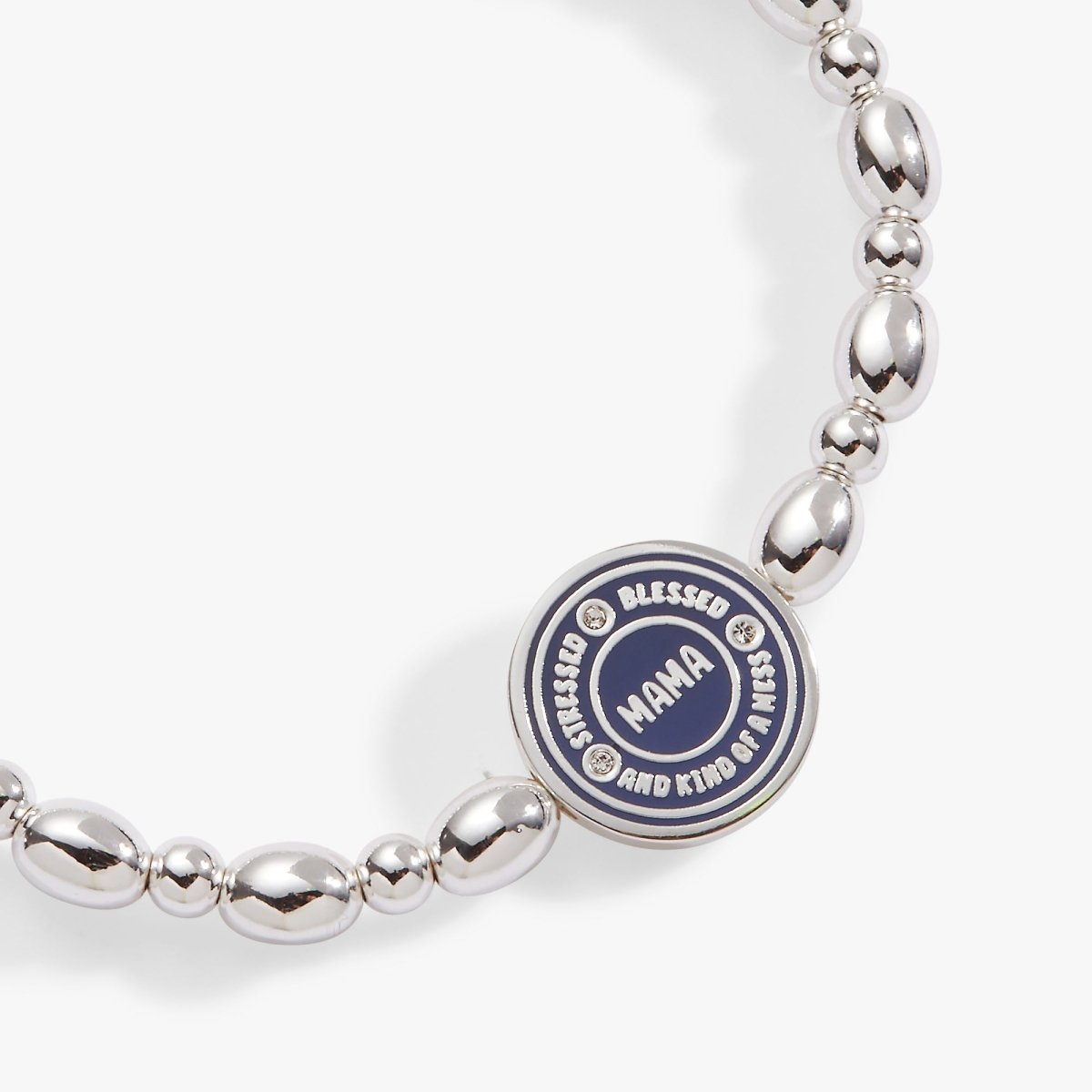 “Mama — Stressed, Blessed and Kind of a Mess” Stretch Bracelet - Willow & Luna