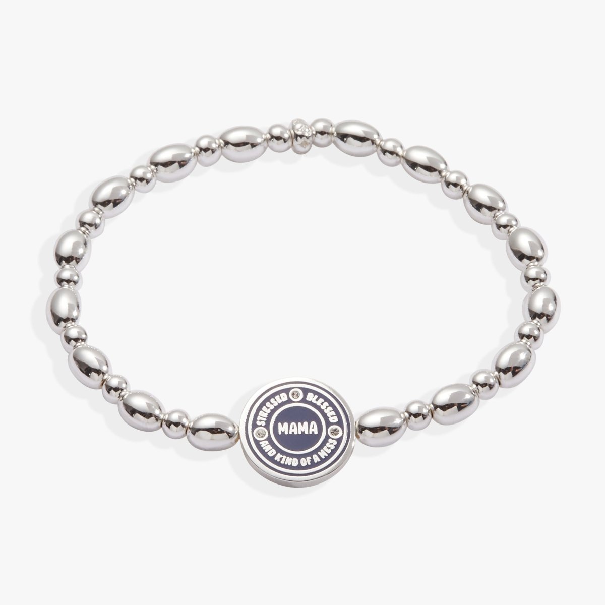 “Mama — Stressed, Blessed and Kind of a Mess” Stretch Bracelet - Willow & Luna