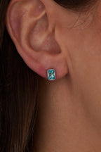 March Emerald - Cut Birthstone Stud - Willow & Luna